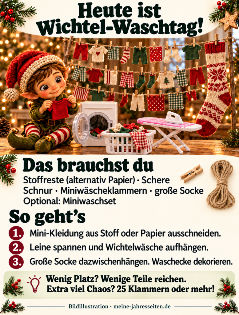 elfische wäschehilfe im anleitungsdesign