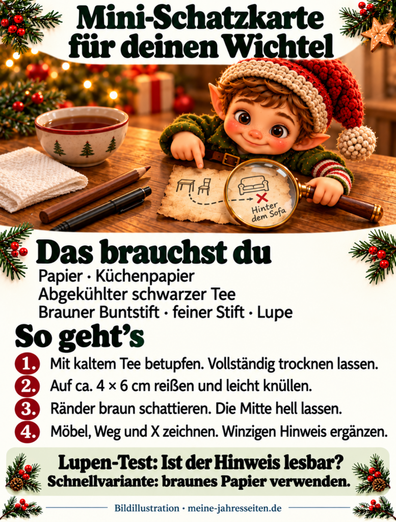 mini schatzkarte für deinen wichtel
